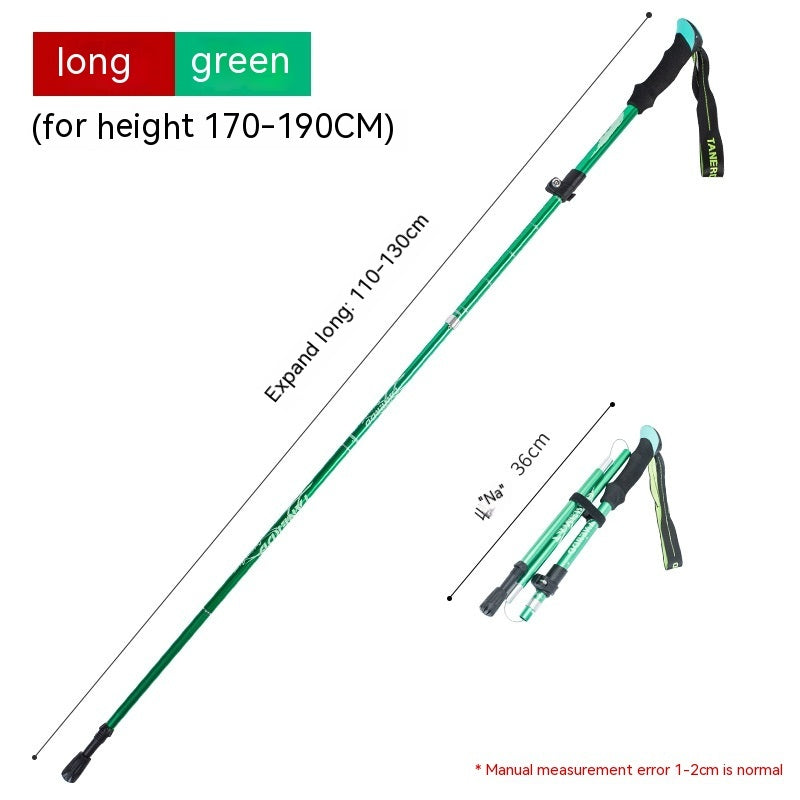 Aluminum Alloy Folding Ultra-light Ultra-short Retractable Outdoor Hand Bag