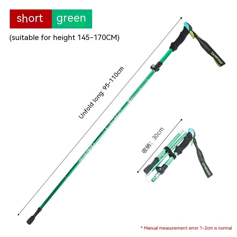 Aluminum Alloy Folding Ultra-light Ultra-short Retractable Outdoor Hand Bag