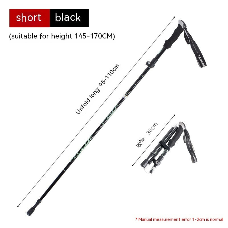 Aluminum Alloy Folding Ultra-light Ultra-short Retractable Outdoor Hand Bag