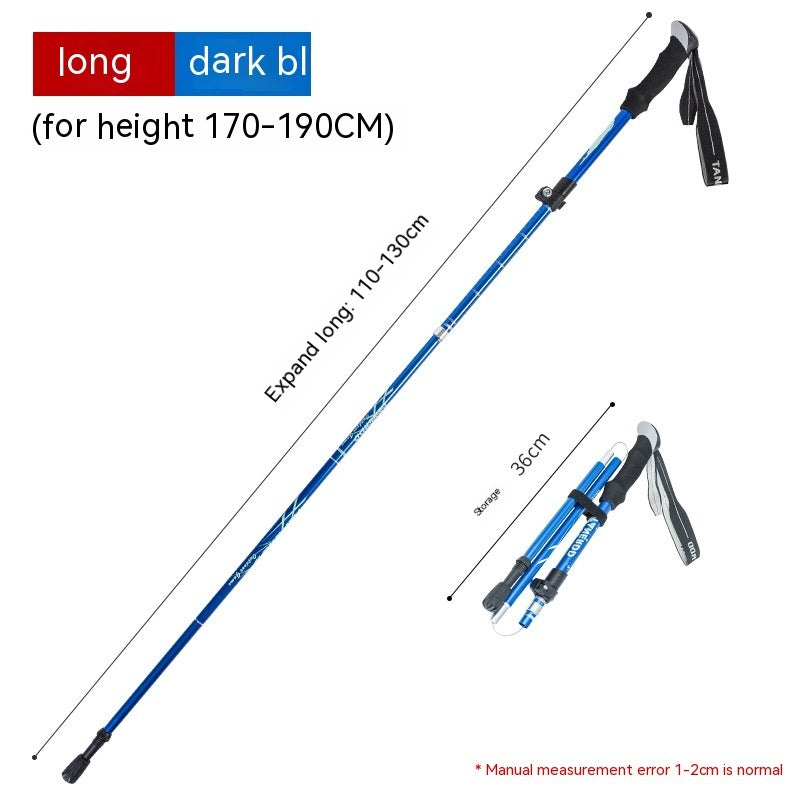 Aluminum Alloy Folding Ultra-light Ultra-short Retractable Outdoor Hand Bag