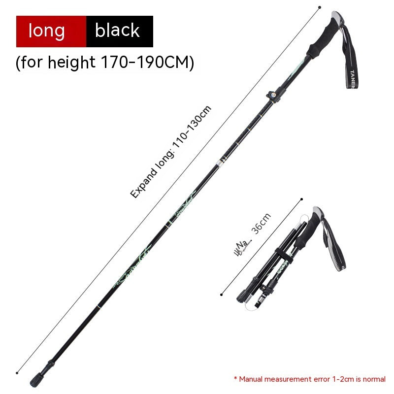 Aluminum Alloy Folding Ultra-light Ultra-short Retractable Outdoor Hand Bag