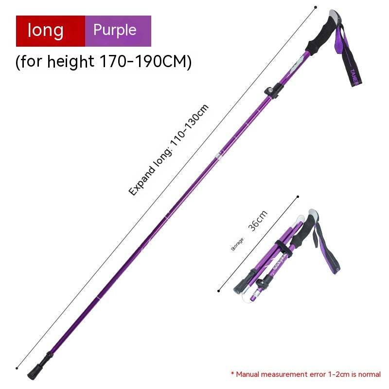 Aluminum Alloy Folding Ultra-light Ultra-short Retractable Outdoor Hand Bag